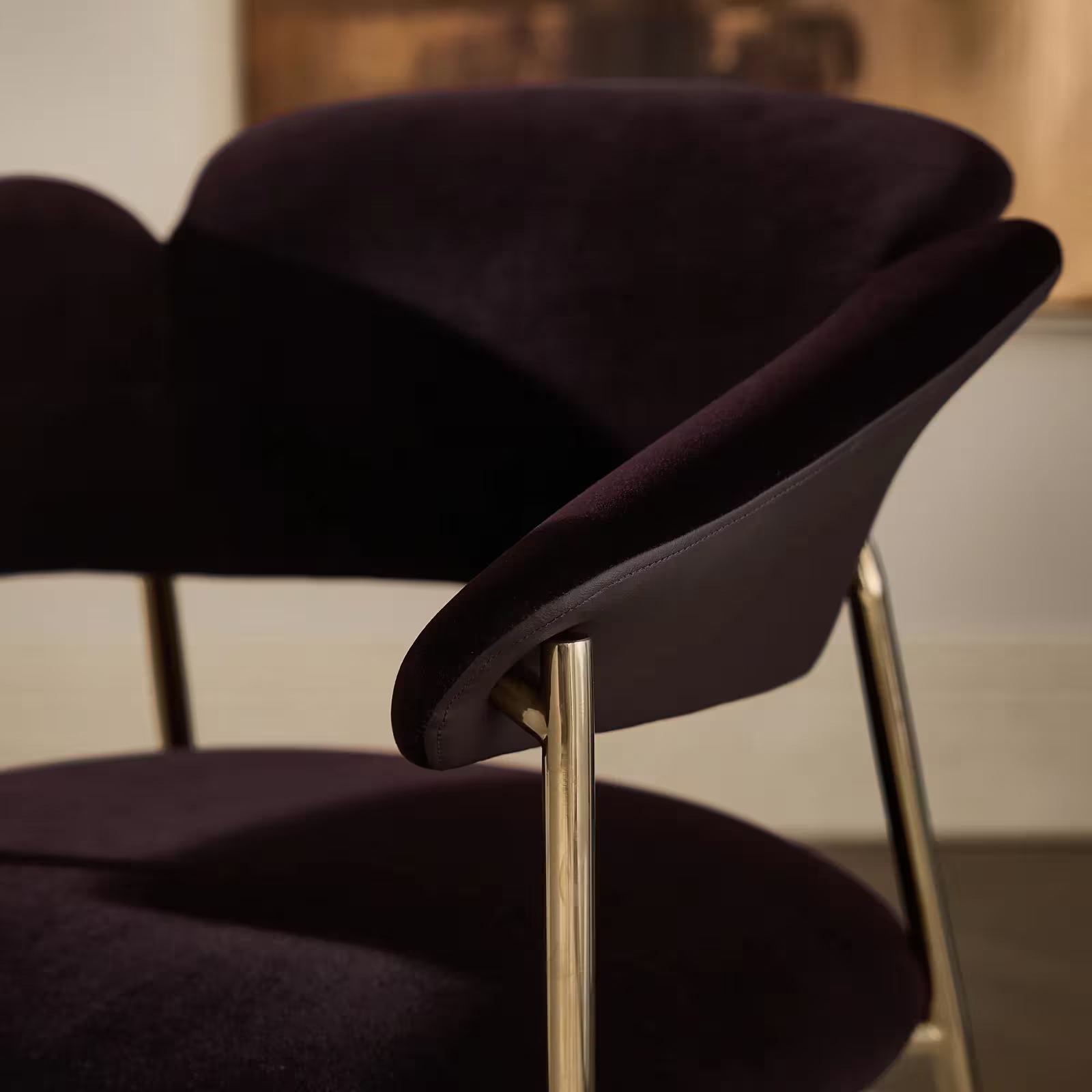 Odette Fig Velvet Dining Chair