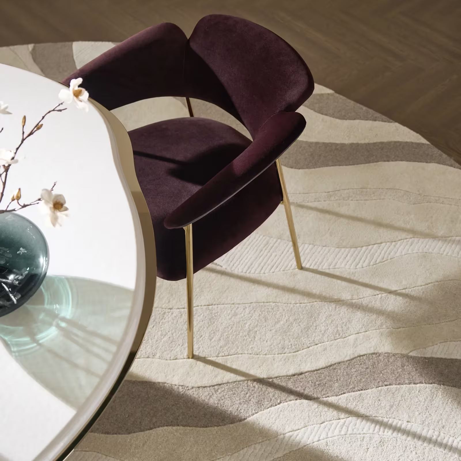 Odette Fig Velvet Dining Chair