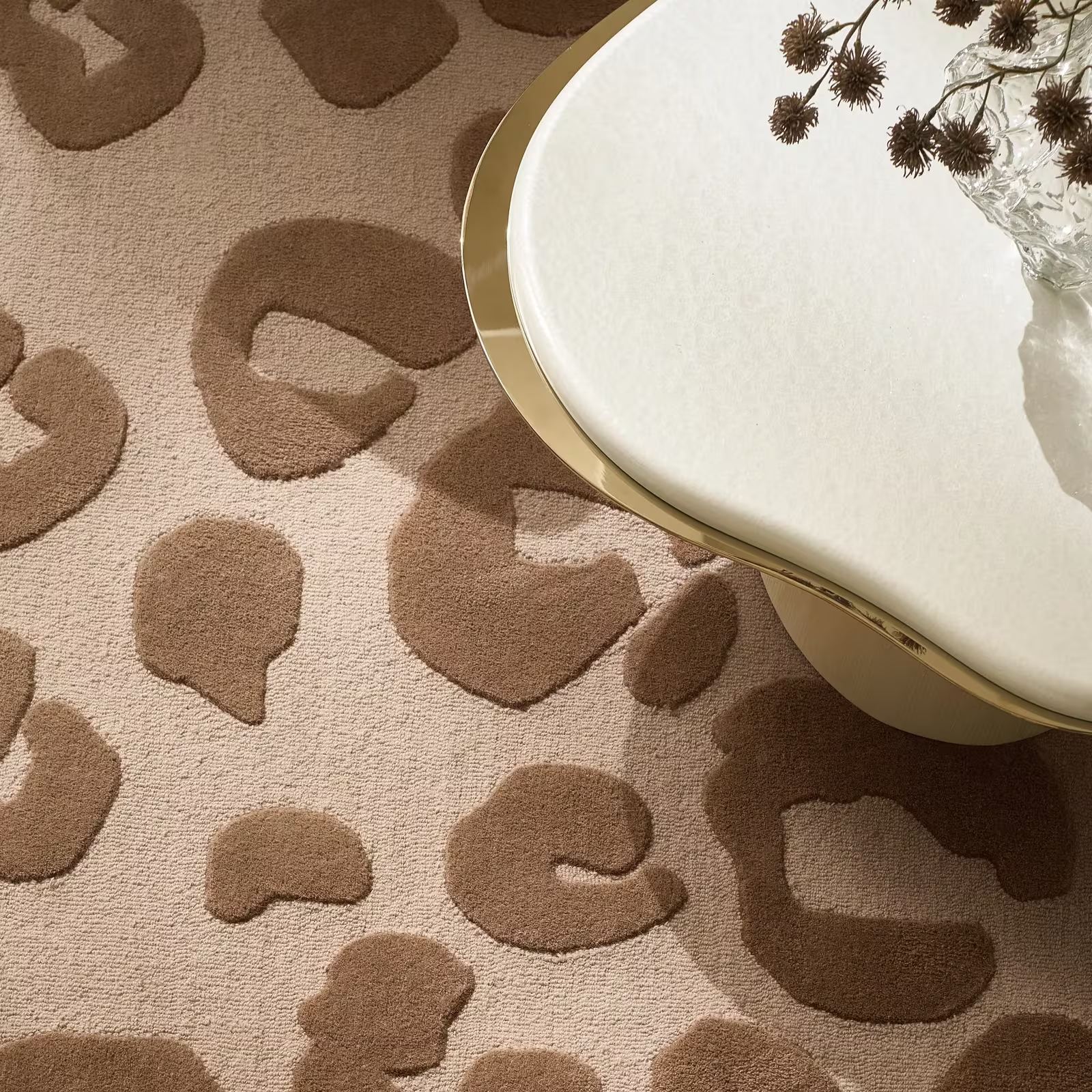 Pounce Wool Rug - Tawny Brown
