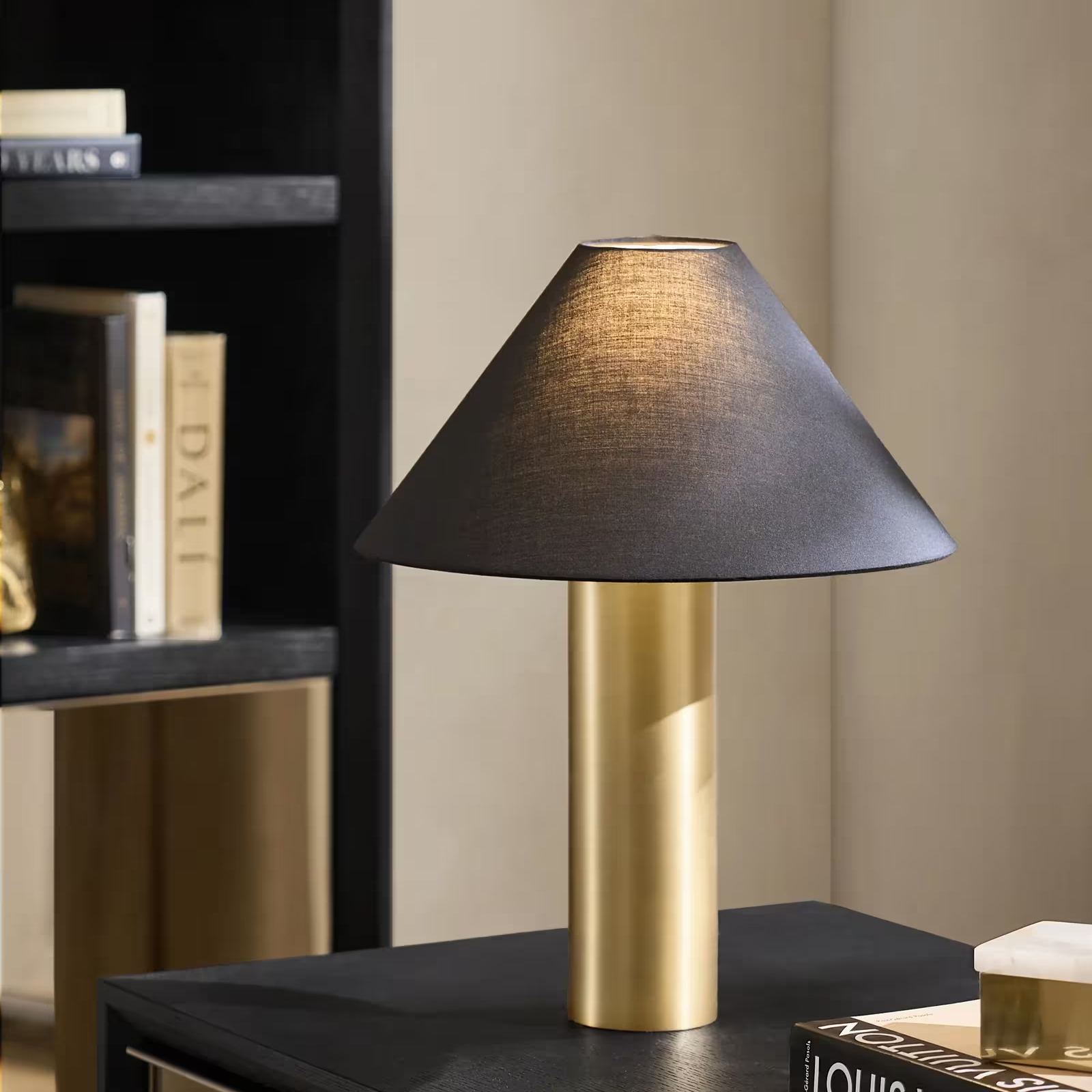 Tova Table Lamp 20.5" - Brushed Brass/Black