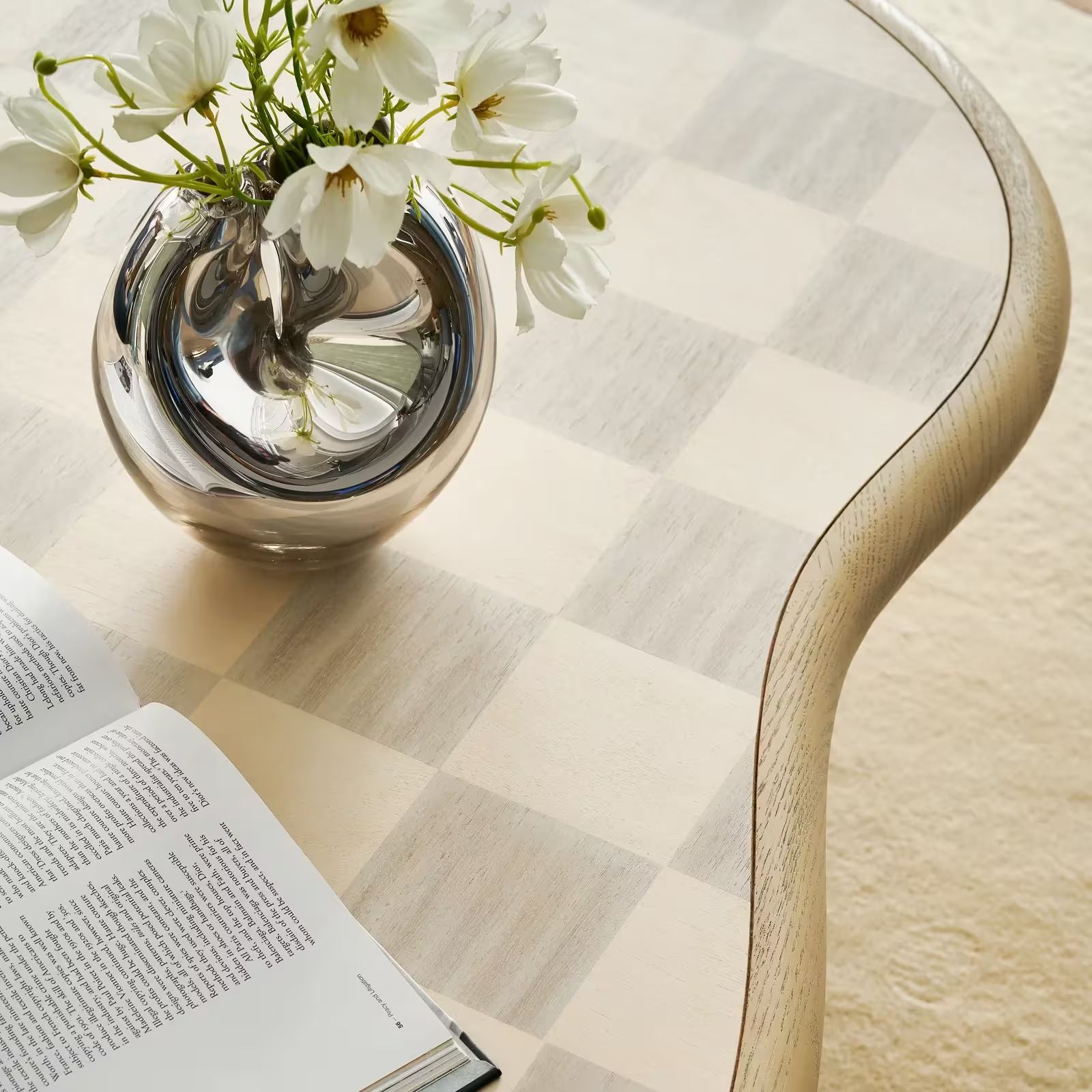 Vetra Checkerboard Oak and Maple Coffee Table (60")