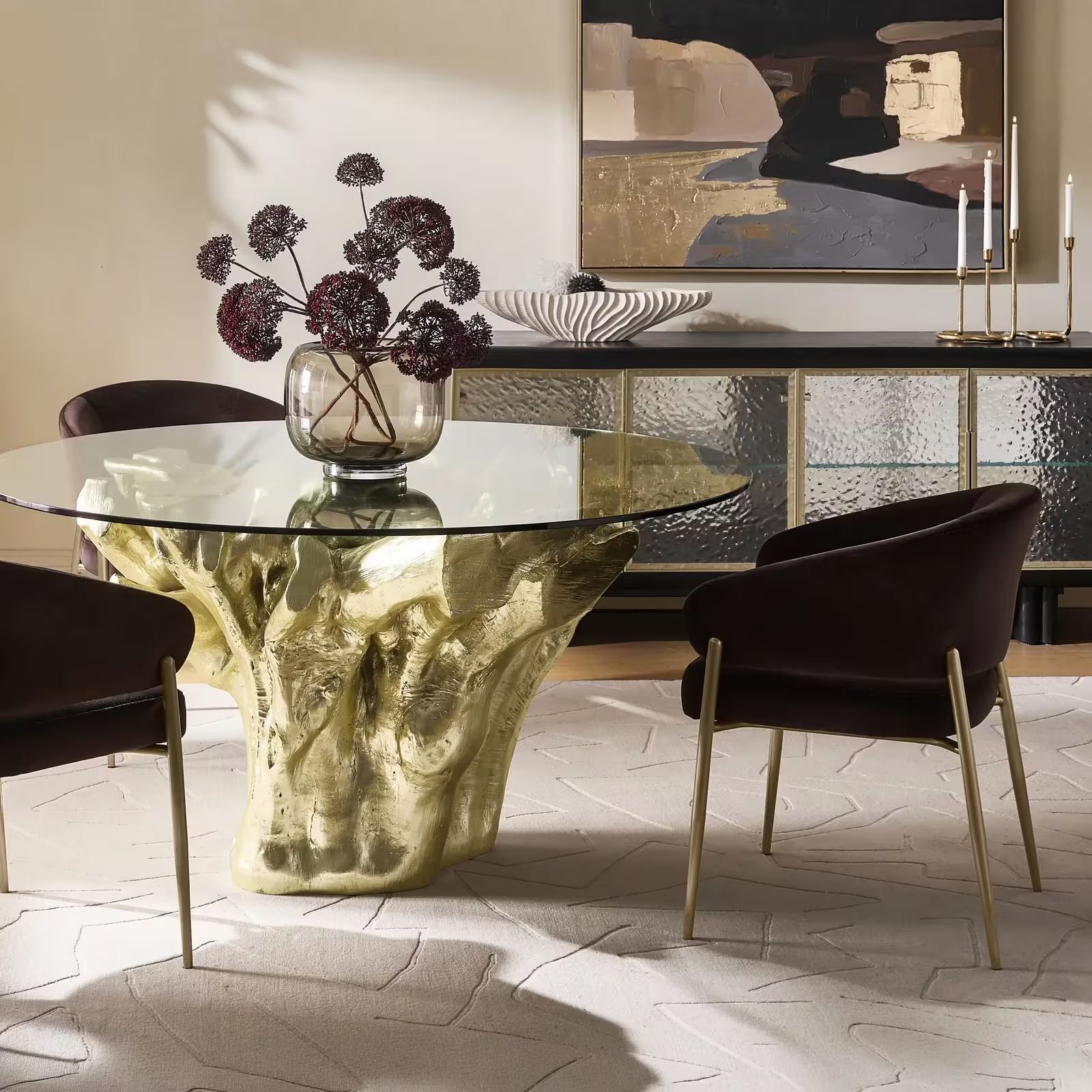 Nara Fig Velvet Dining Chair Set Of 2