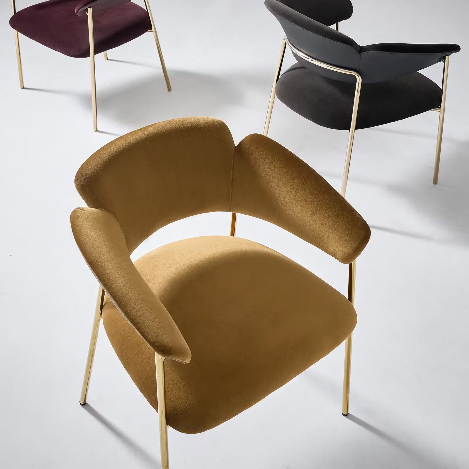 Odette Roasted Pecan Velvet Dining Chair