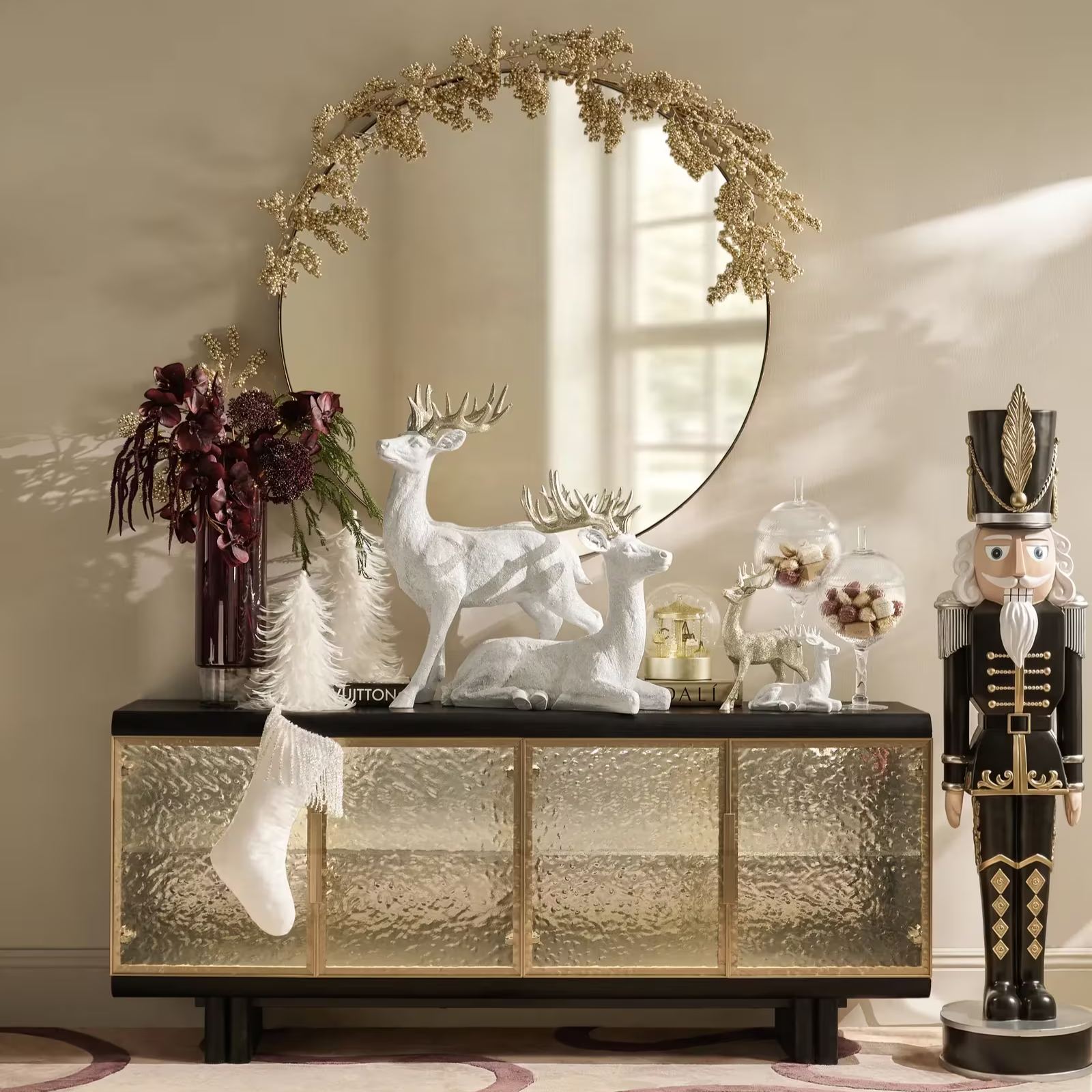 Metallic Gold Berry Garland 72"