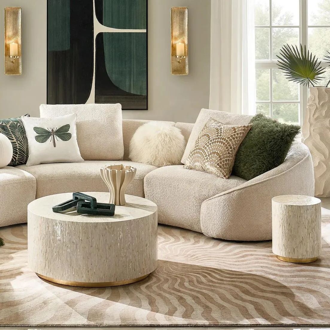 Irene 4-Piece Utopia Sand Chenille Sectional Sofa