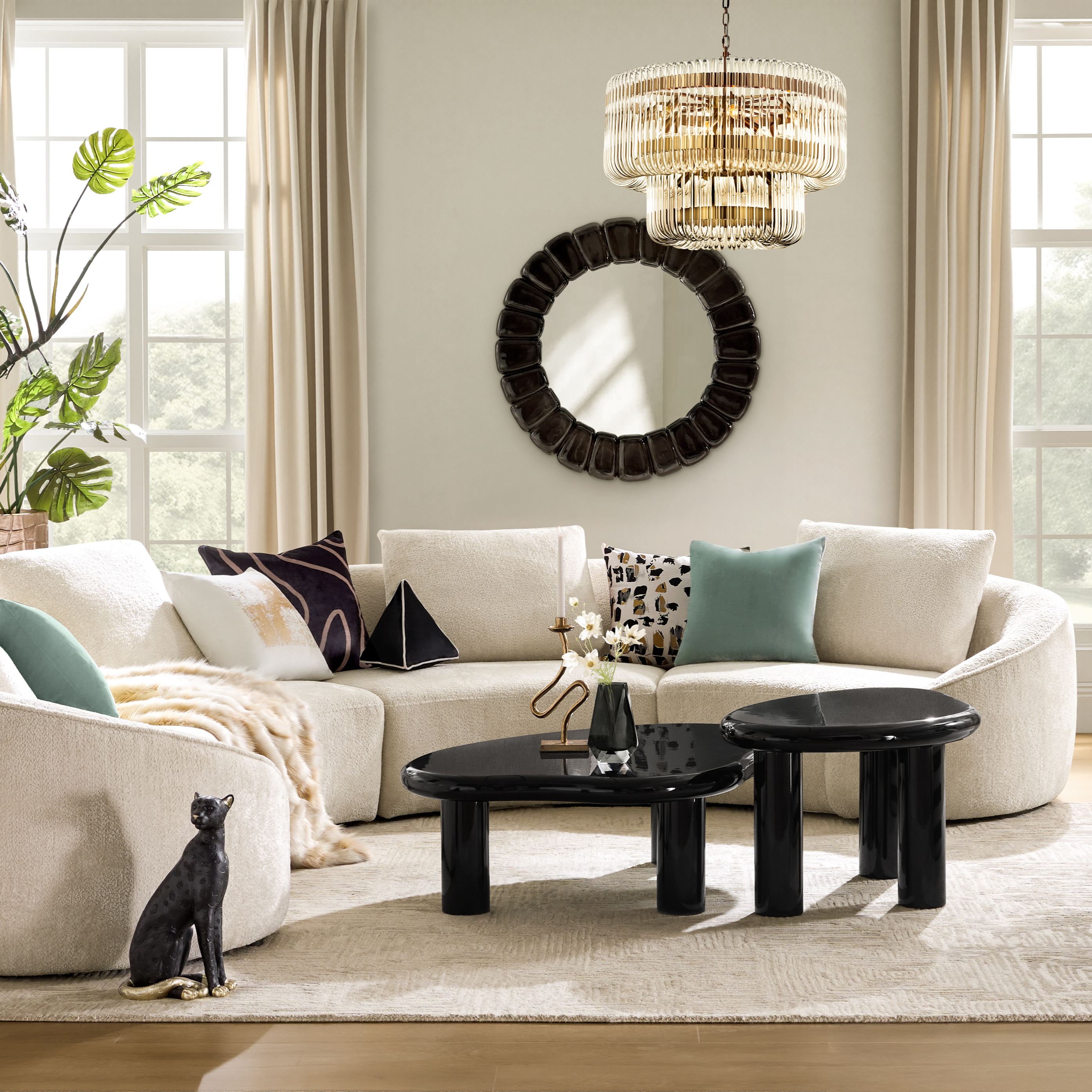 Irene 3-Piece Utopia Sand Chenille Sectional