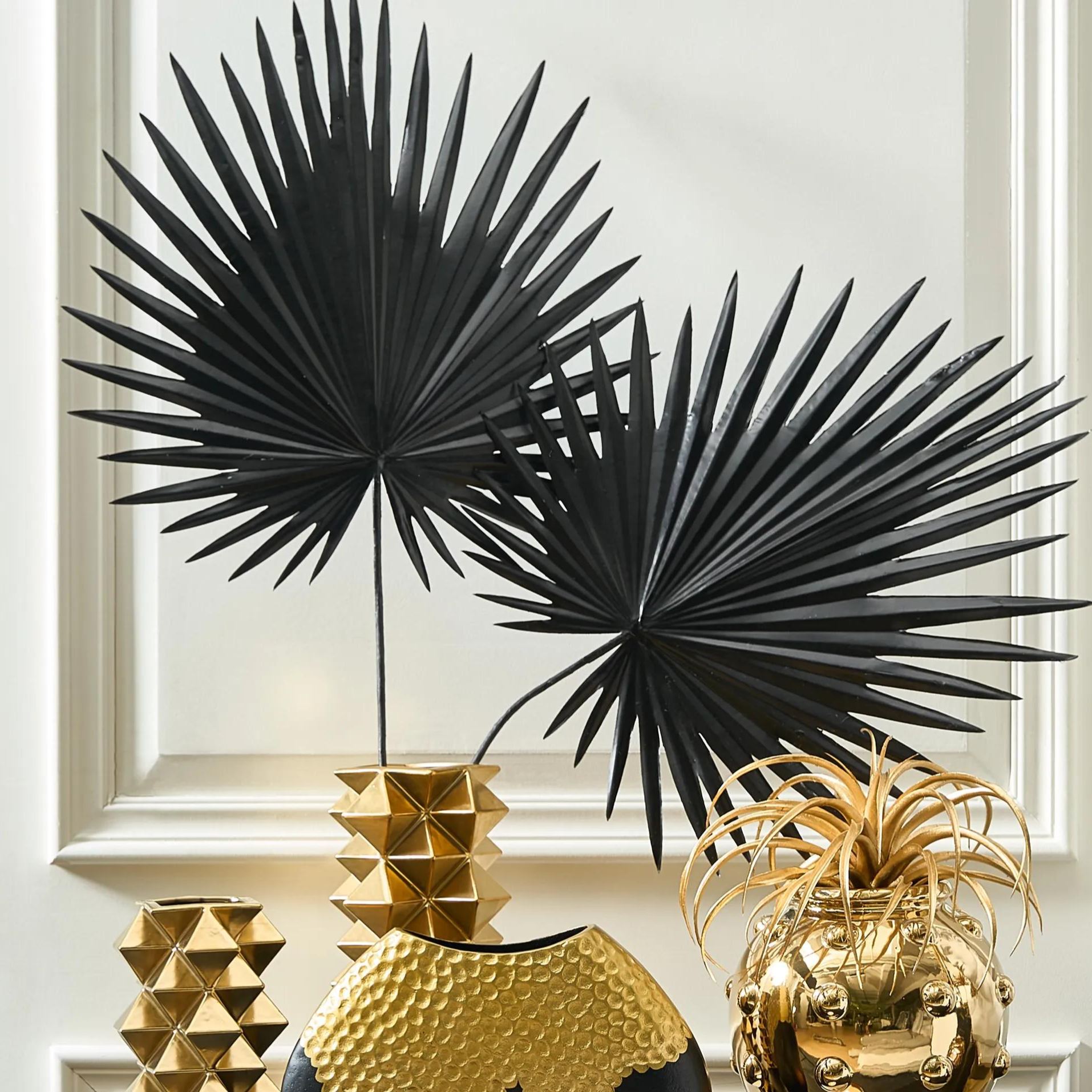 Faux Palm Stem - Set of 3
