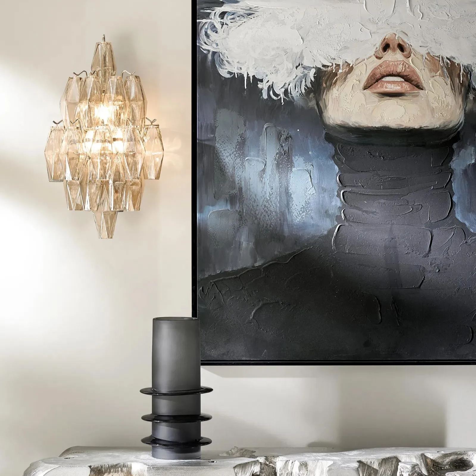 Cosima Glass Sconce 19.75" - Champagne