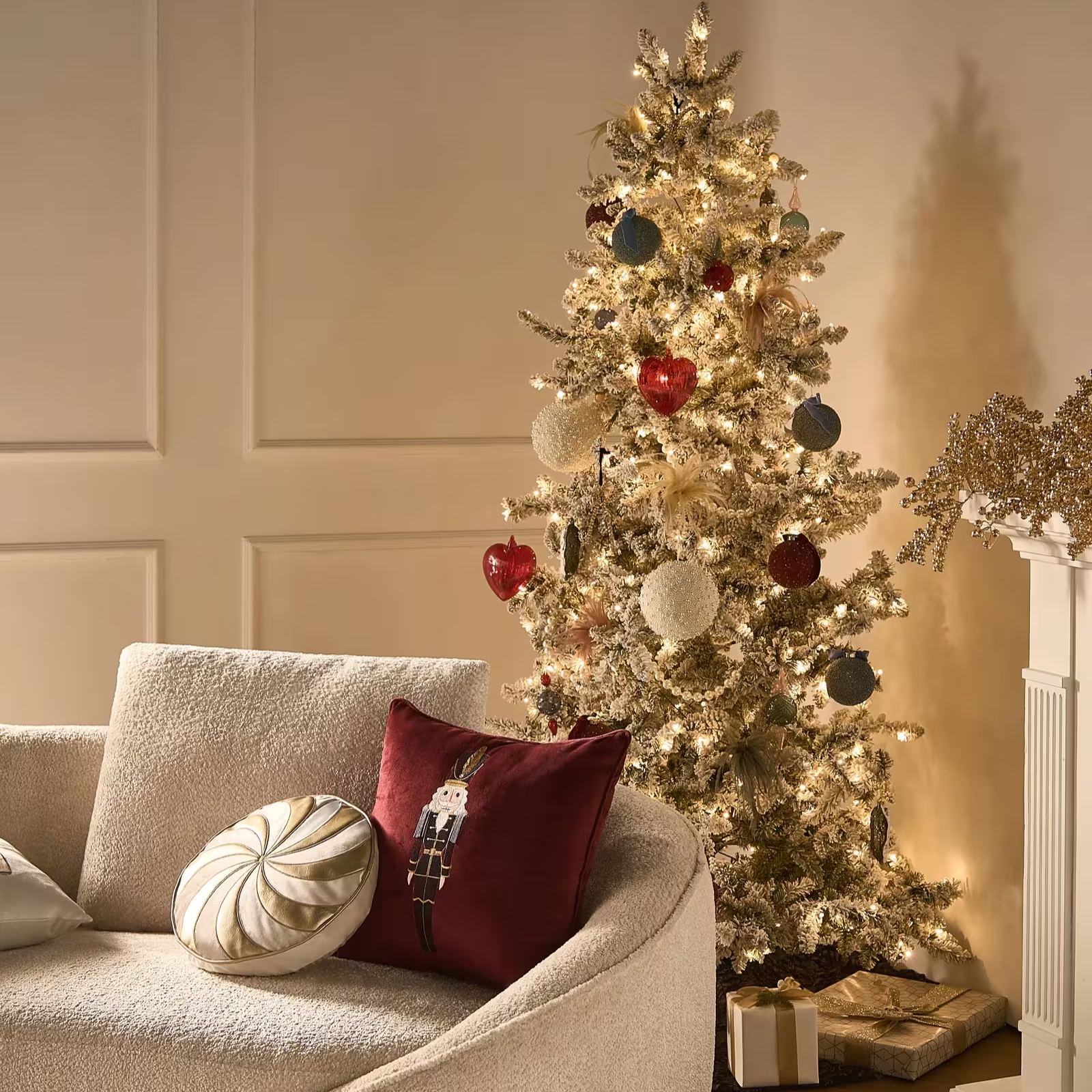 Velvet Bow Ornament Burgundy 4.75" - Set of 2