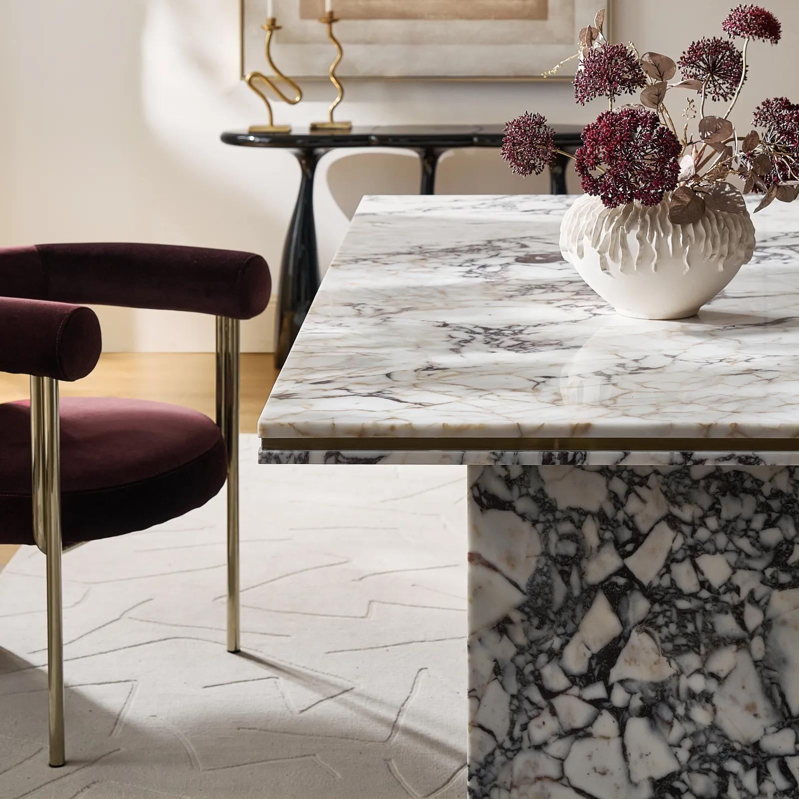 Davina Fig Velvet Dining Chair Set Of 2