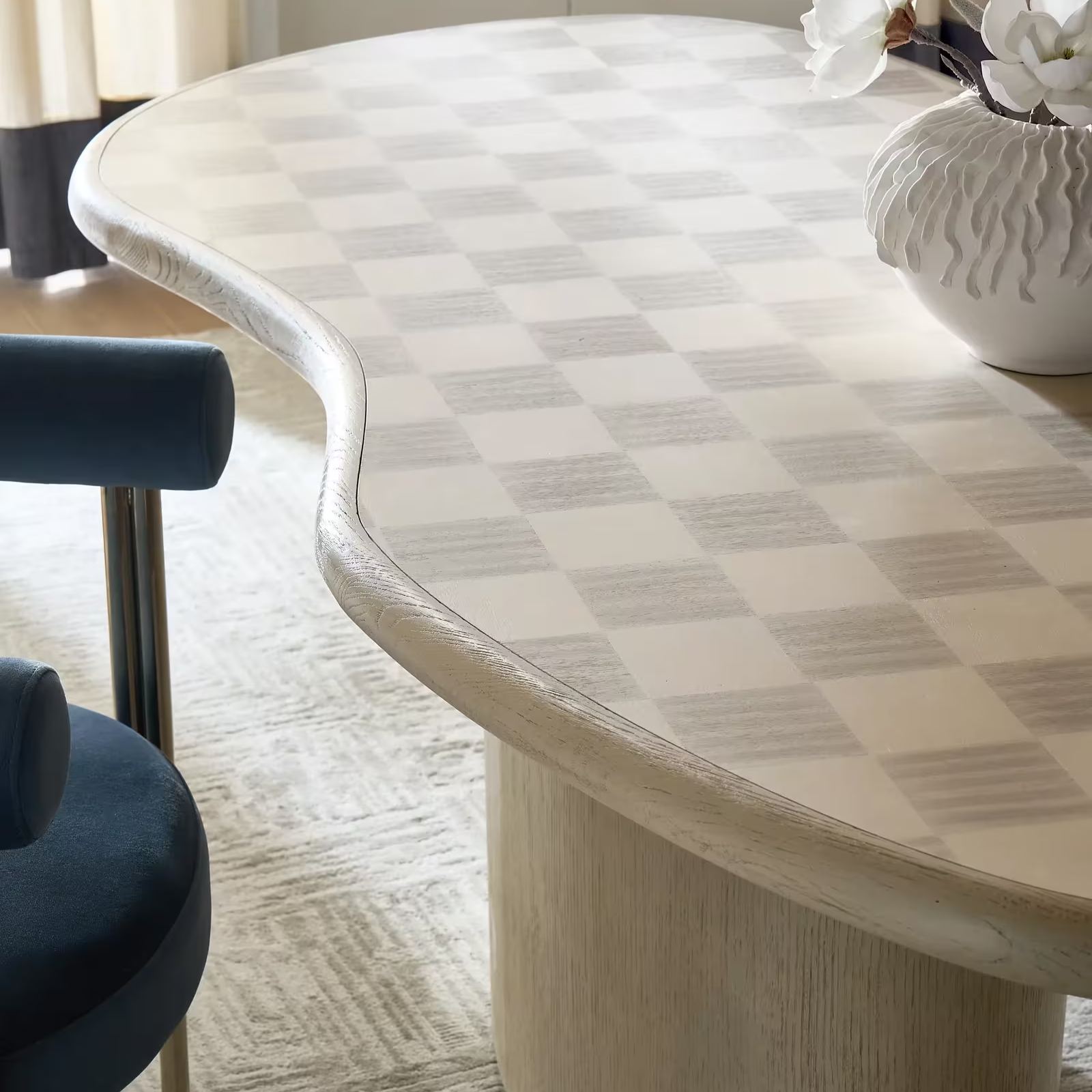 Vetra Checkerboard Oak and Maple Dining Table (84")