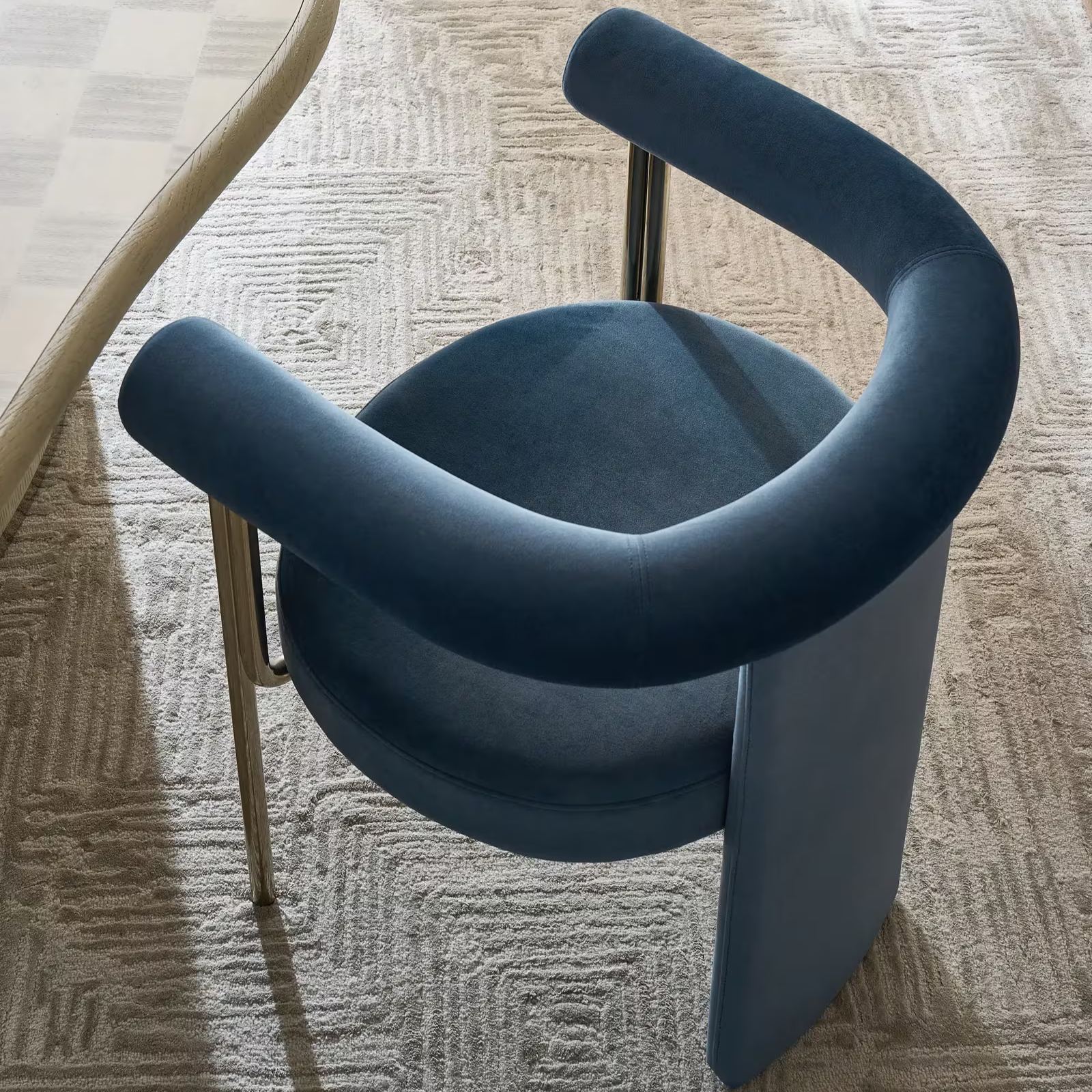Davina Dusty Blue Velvet Dining Chair Set Of 2