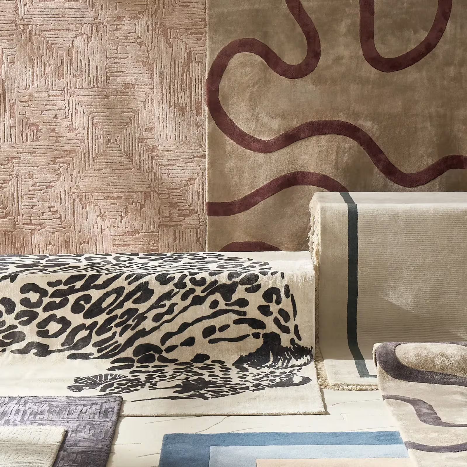 Andra Dimensional Rug - Mocha Rose