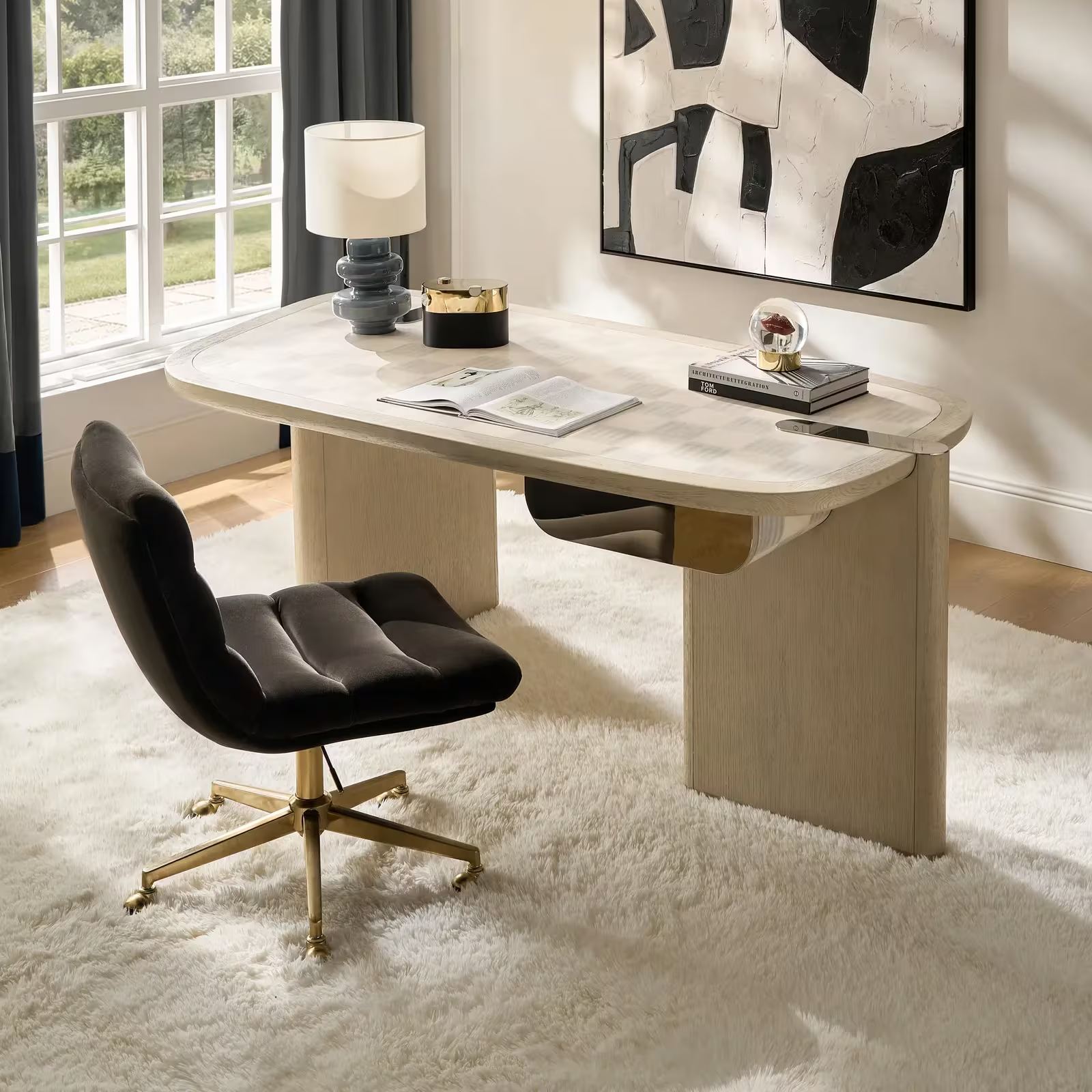 Lustre Shag Rug - Ivory