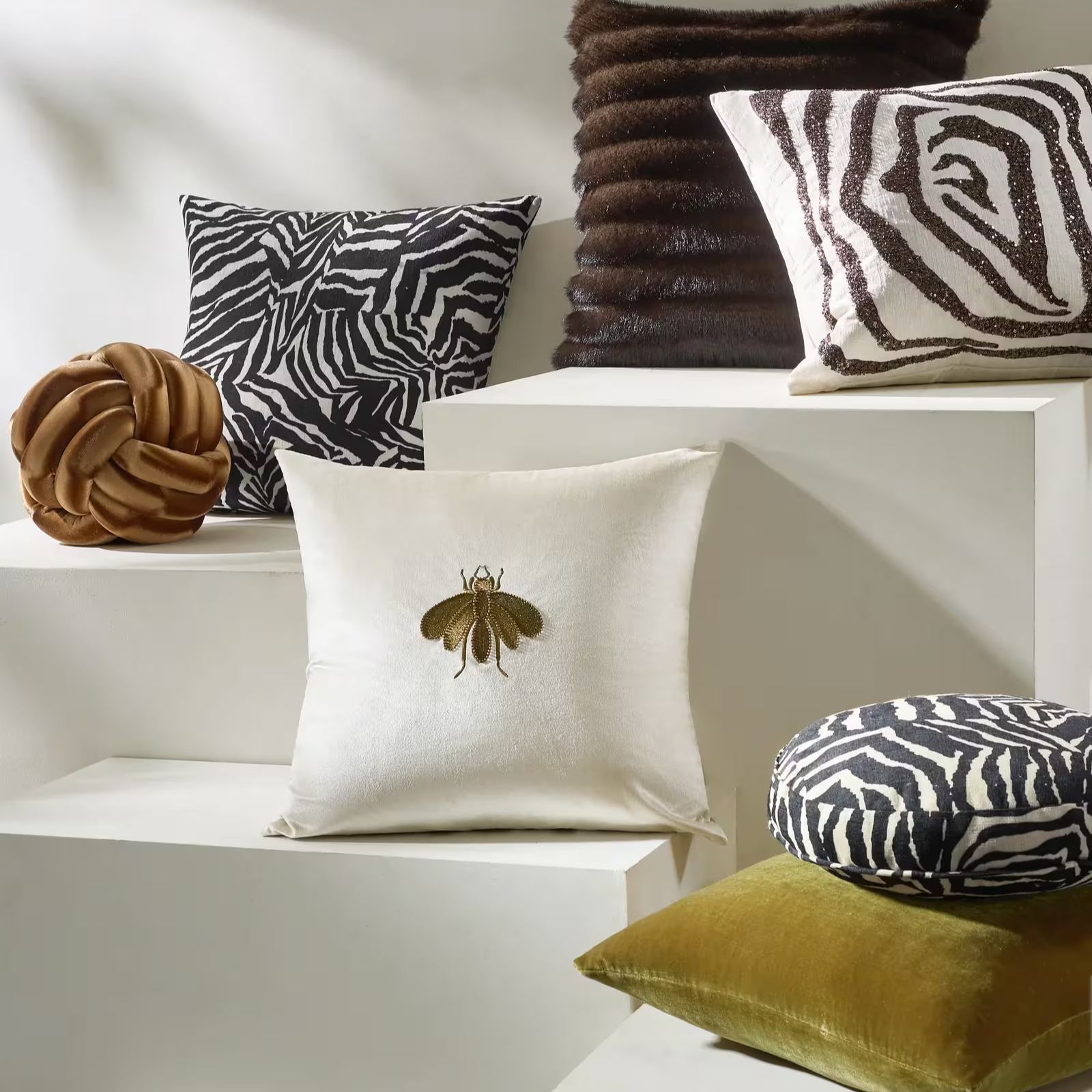 Neva Velvet Knot Pillow 11.75" - Bronze