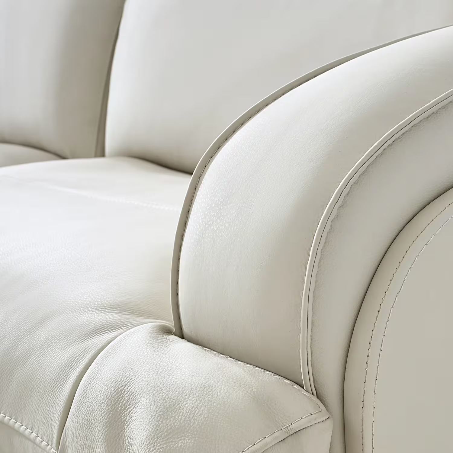 Terra 4-Piece Reclining Frost Leather Sectional With Left-Arm Chair