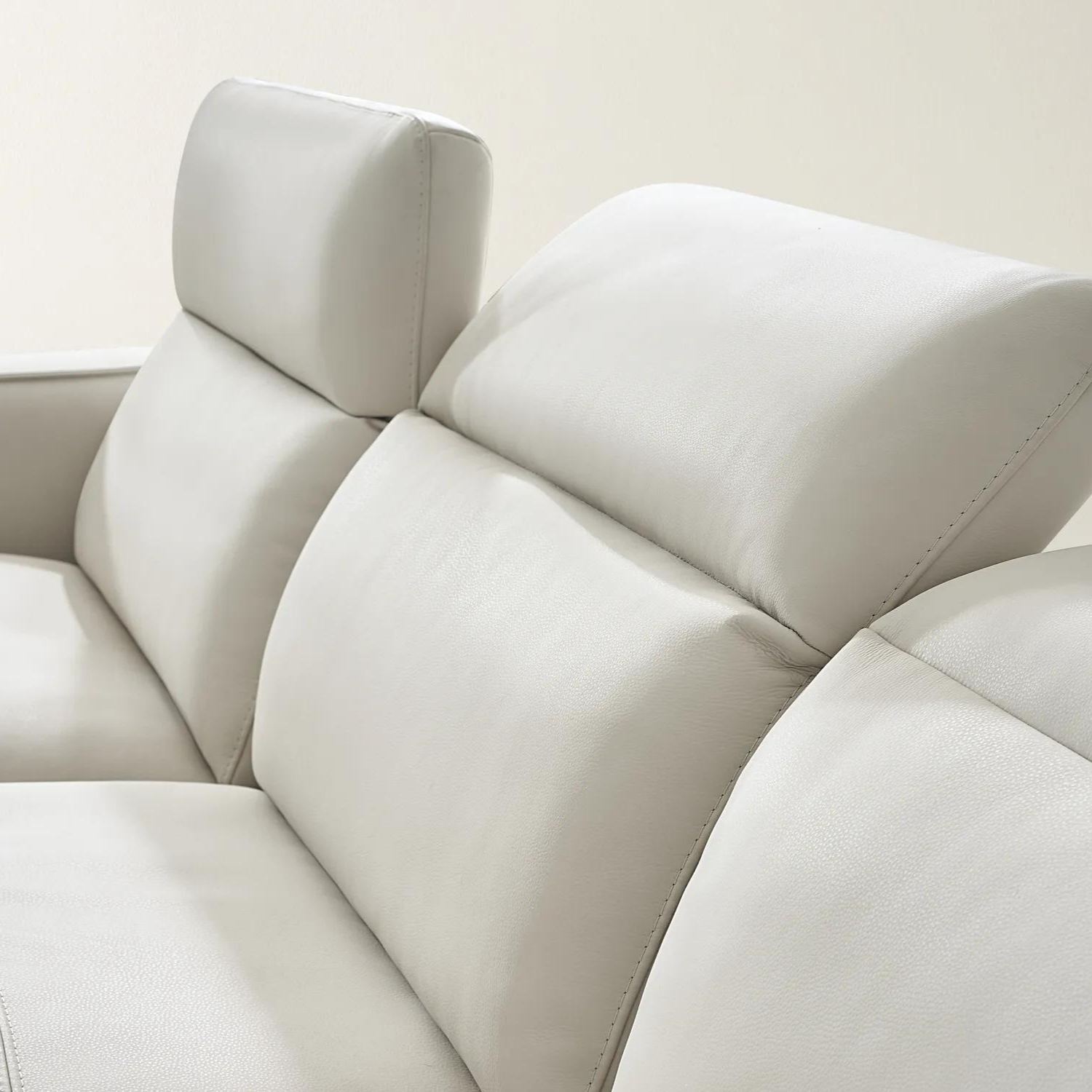 Terra 5-Piece Reclining Frost Leather Sectional