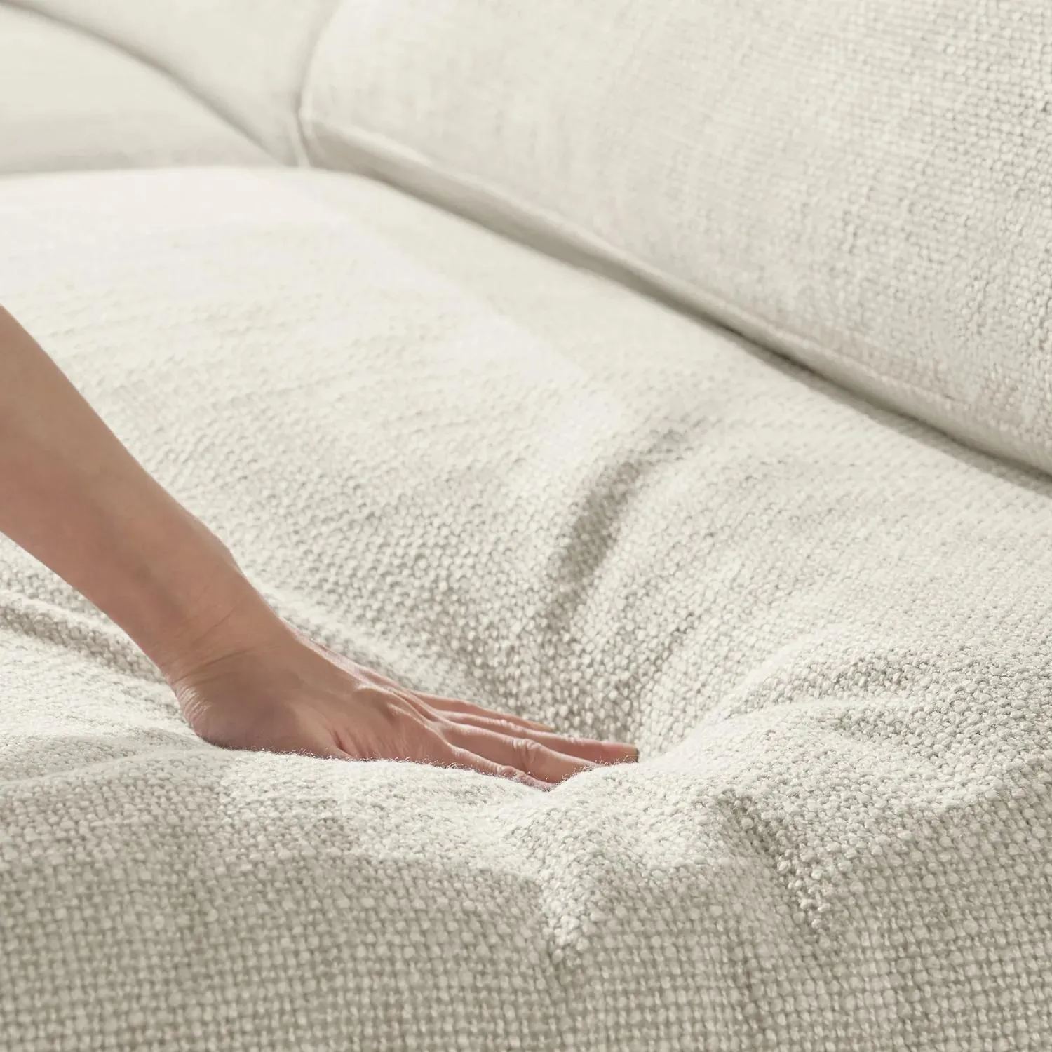 Milo Ivory Performance Fabric Armless Chair
