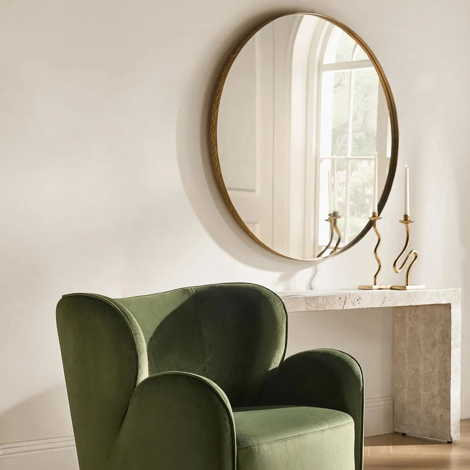 Cade Wall Mirror - Gold