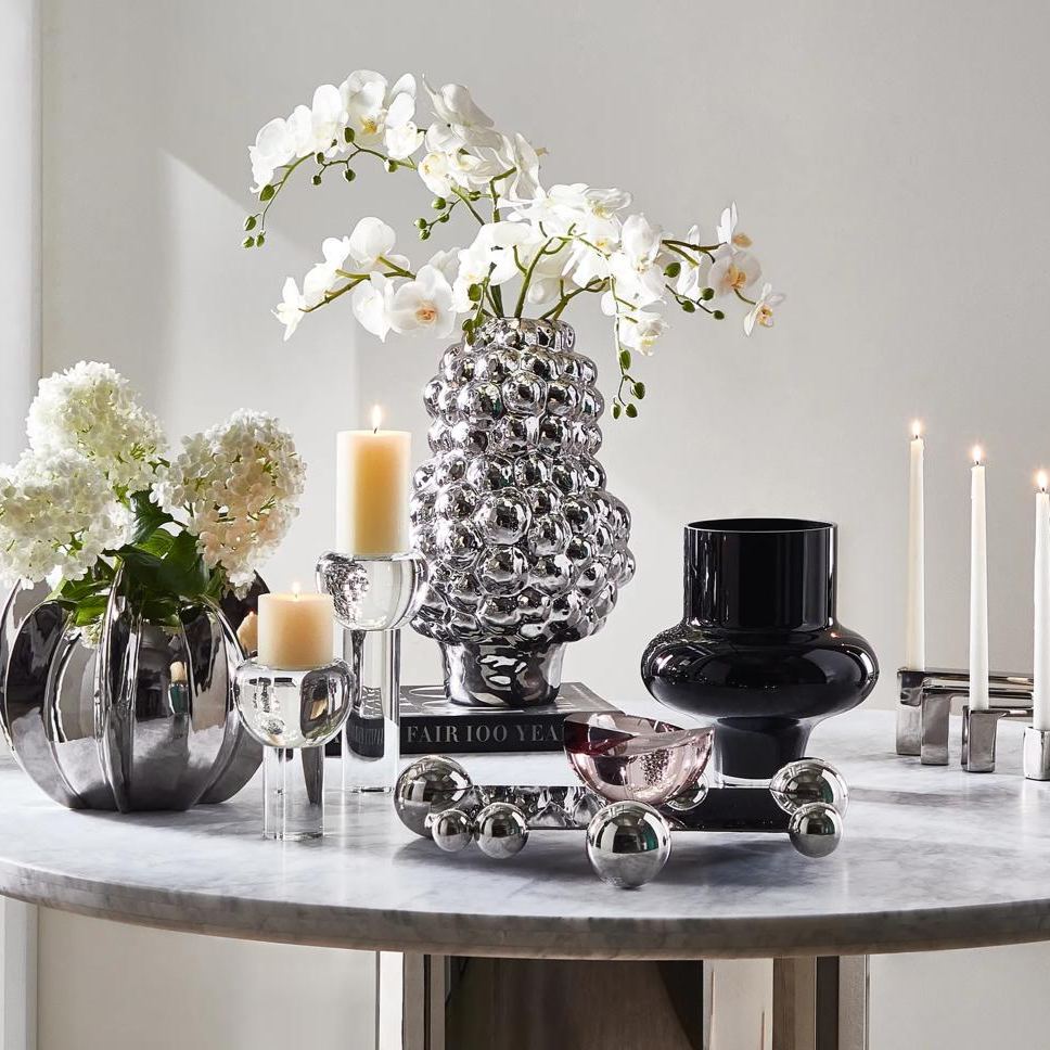 Chrome Bubble Serving Tray