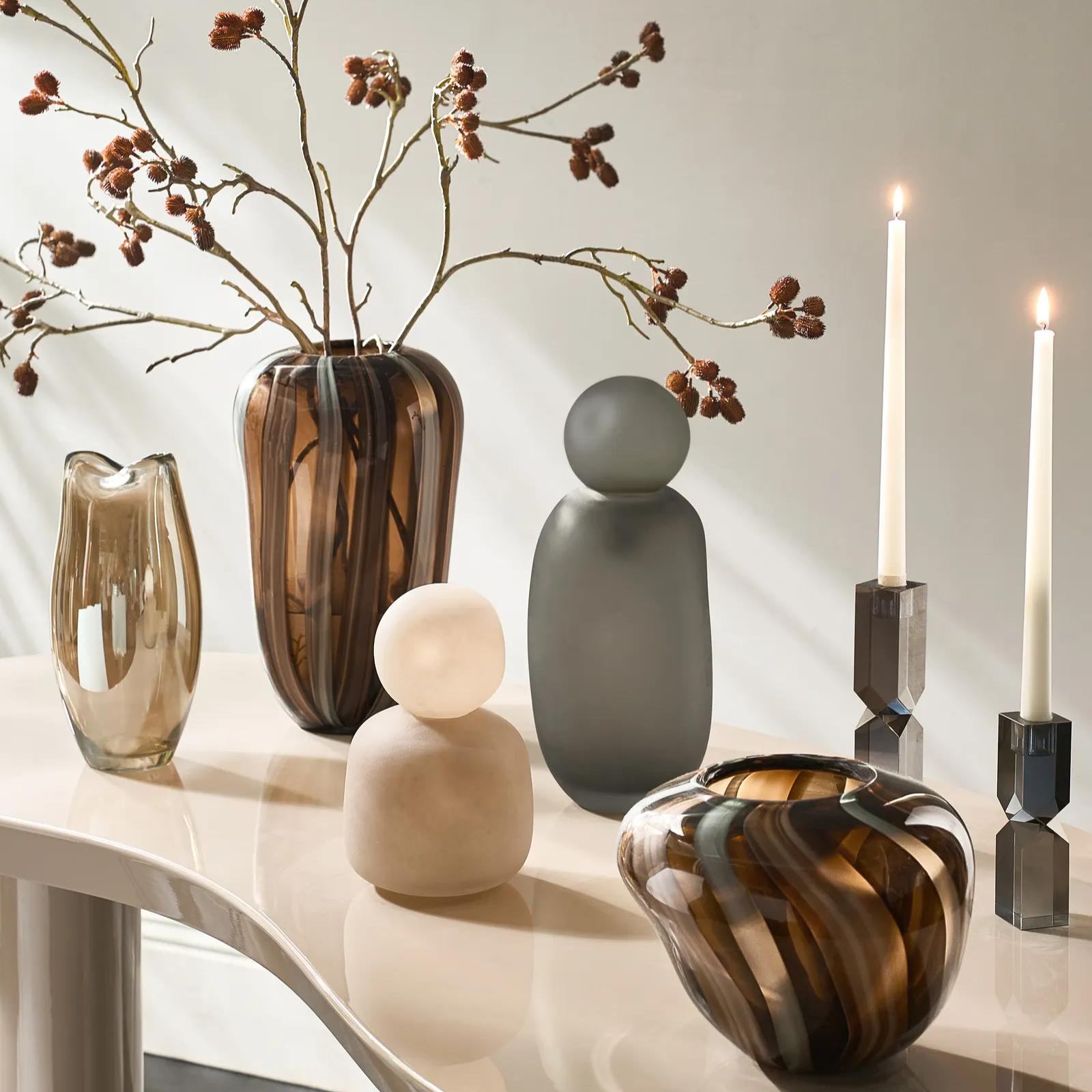 Angelica Glass Canister - Charcoal