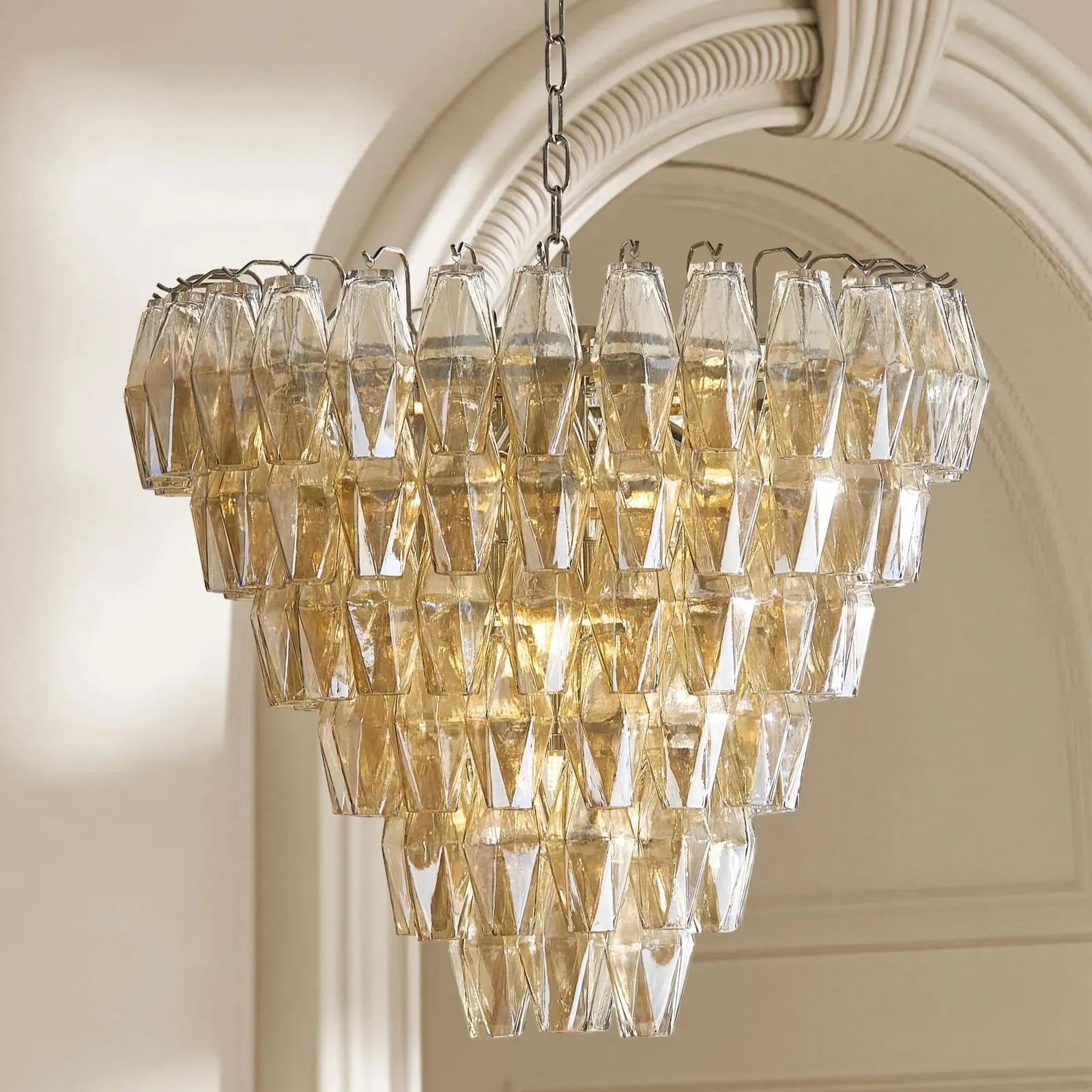 Cosima Champagne Blown Glass Chandelier 25.5"D x 23"H
