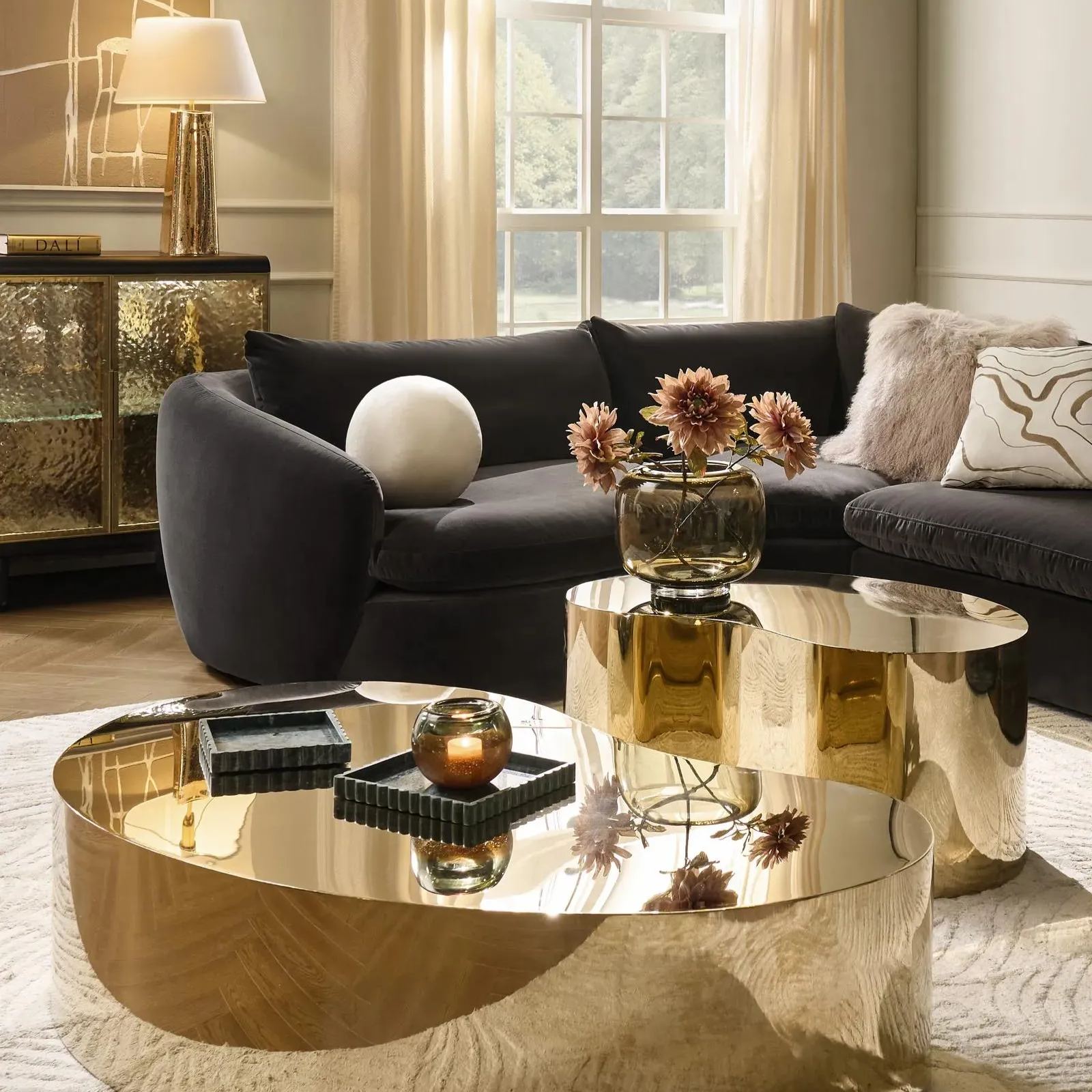 Uma Texture Glass Table Lamp - Gold