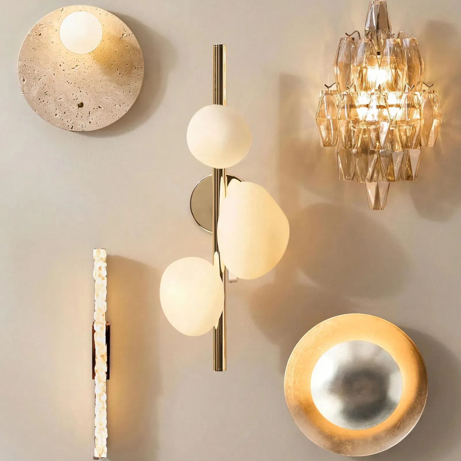 Demi LED Quartz Wall Sconce 19.75"