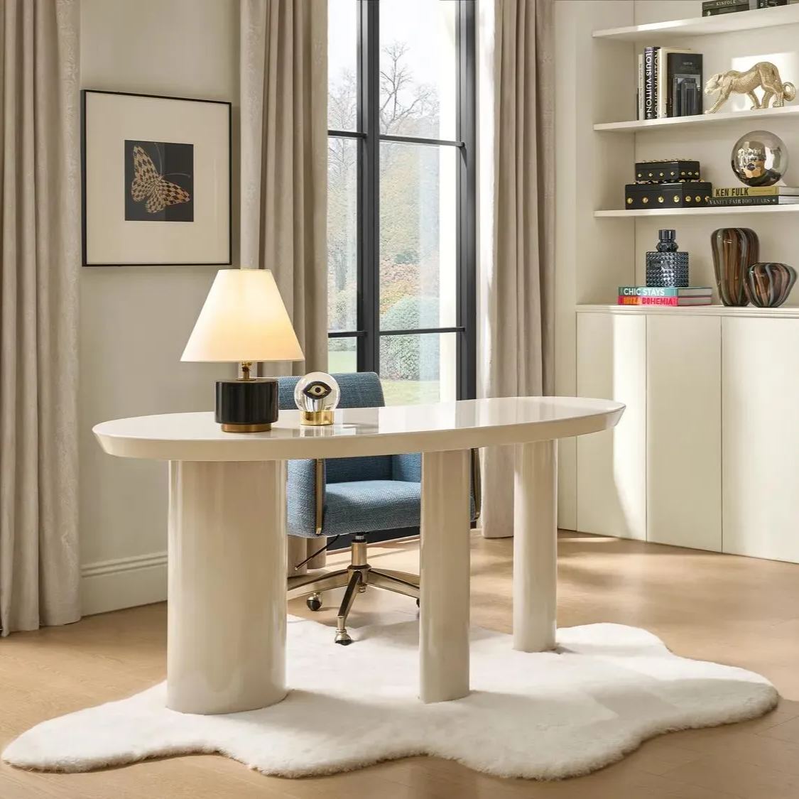 Odin Shaped Rug 5' x 6' - White
