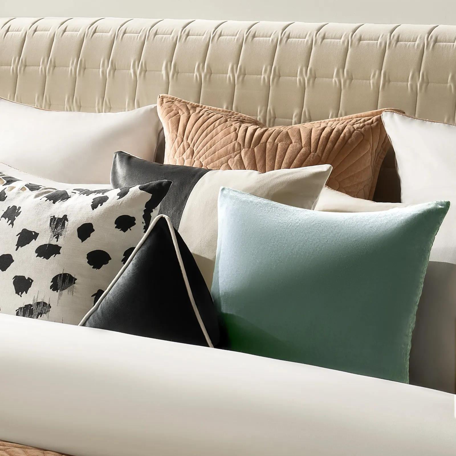 Dualis Color Block Pillow 22" - Black / Alabaster