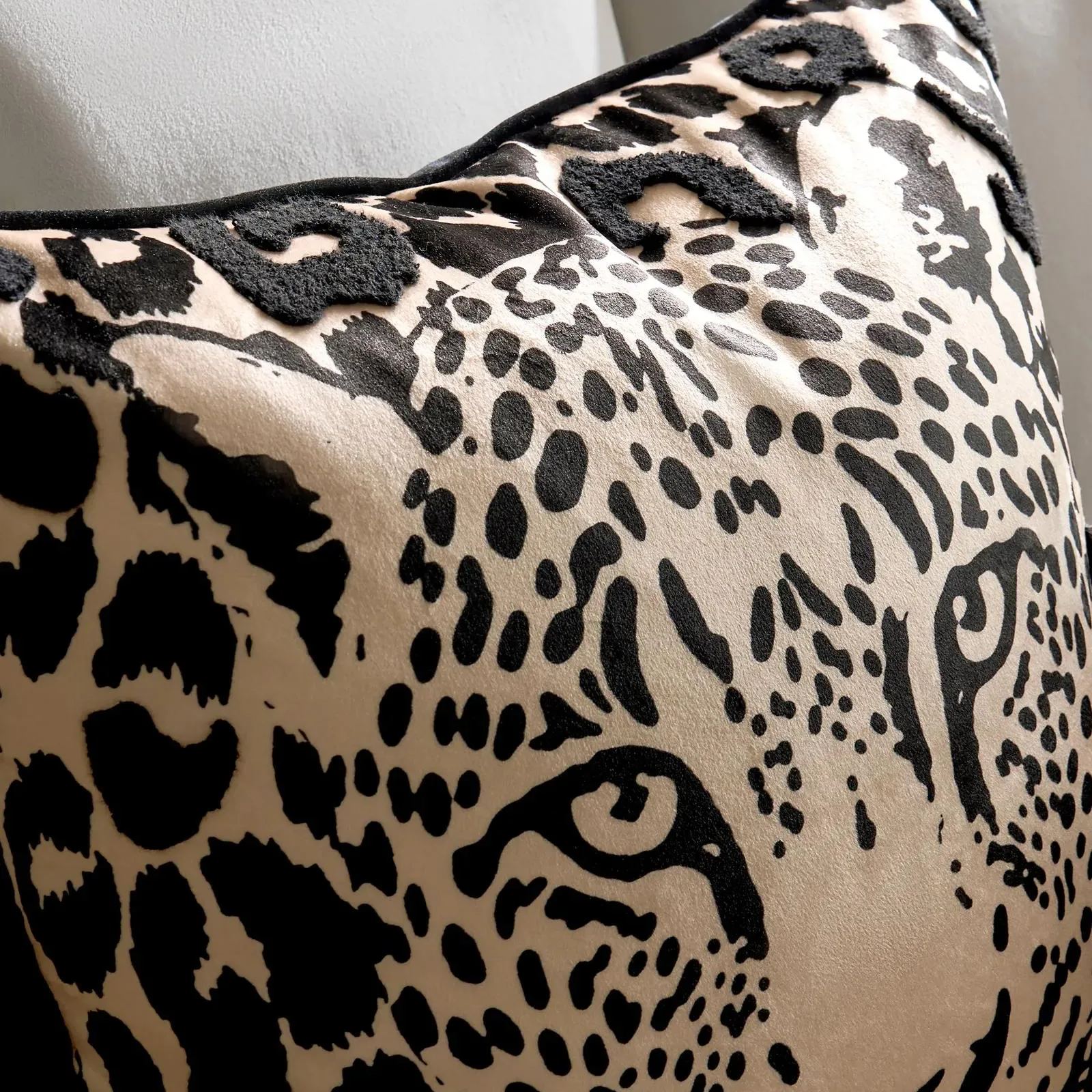 Zulu Leopard Embroidered Pillow