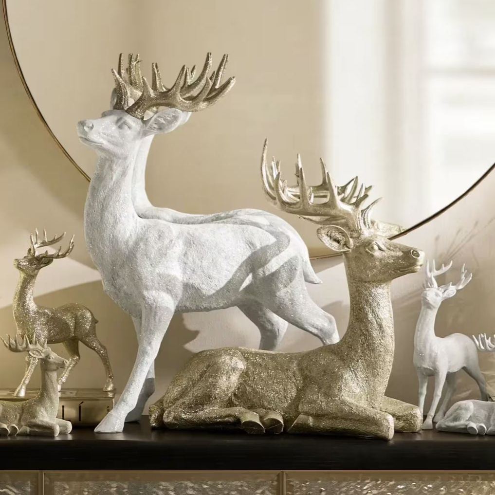 Majestic Deer Champagne Resin 22"