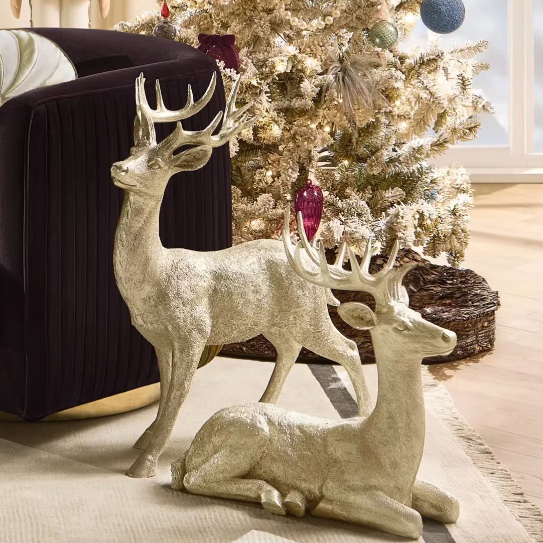 Majestic Deer Champagne Resin 22"