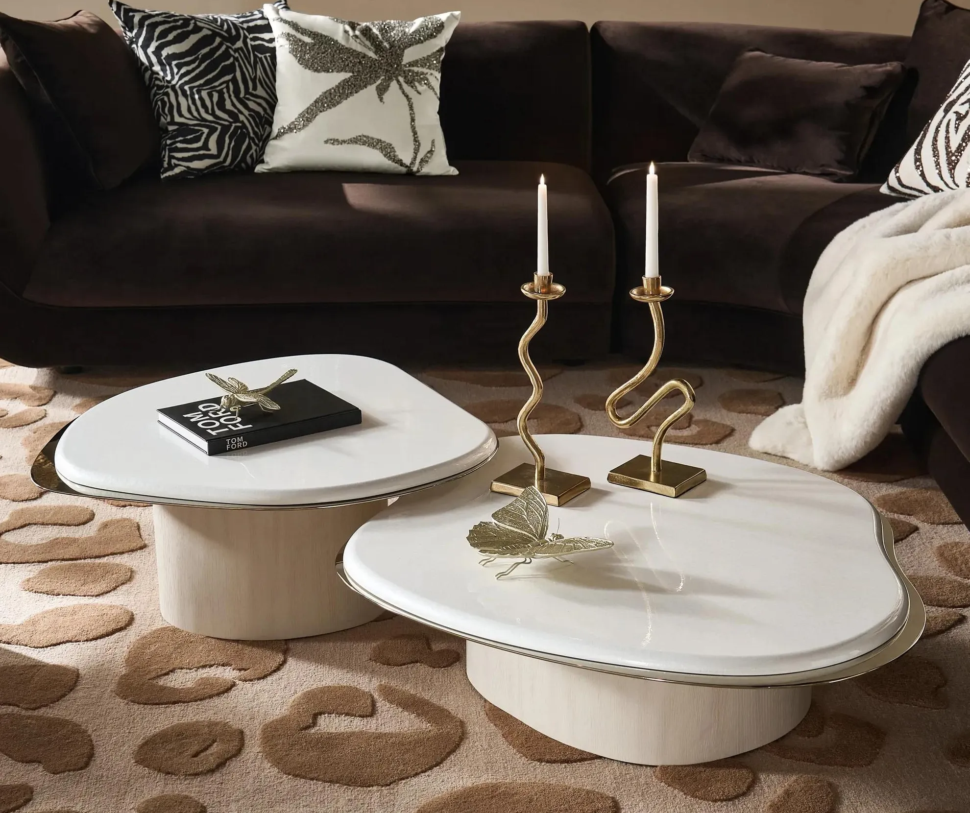 Lumina Bleached Oak Coffee Table Set Of 2