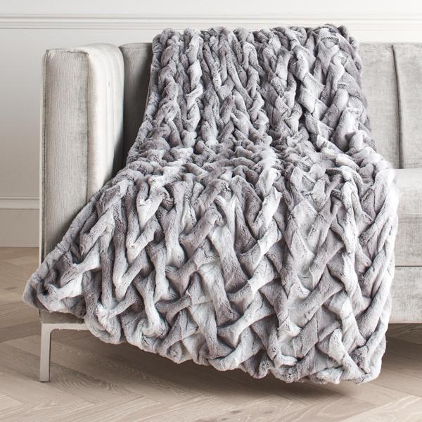 ZOA BLANKET グレー ブランケット Brixton Throw - Grey