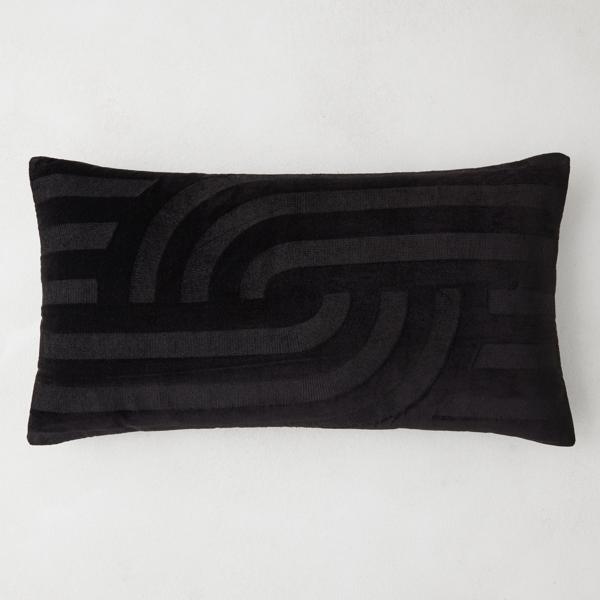 Linus Lumbar Pillow 14" x 26" - Black