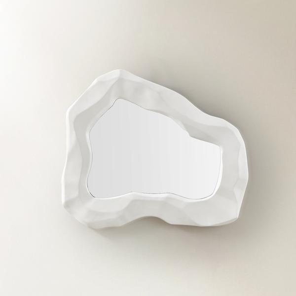 GHS.JEM Blanc SS Mirror Bottom 完成品 Islay Wall Mirror - White | Z Gallerie