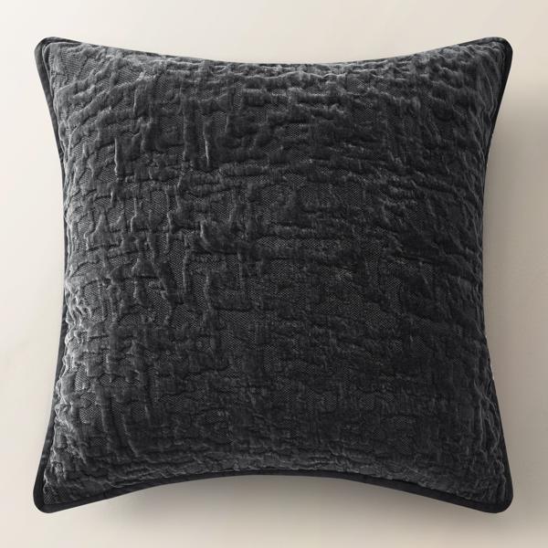 Madera Velvet Coverlet Set - Black