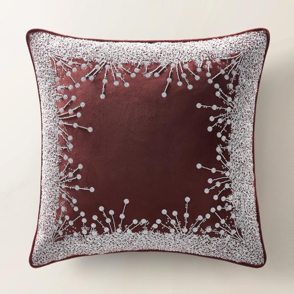 Grace Holiday Pillow 20" - Burgundy