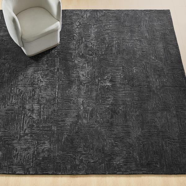 Andra Dimensional Rug - Charcoal