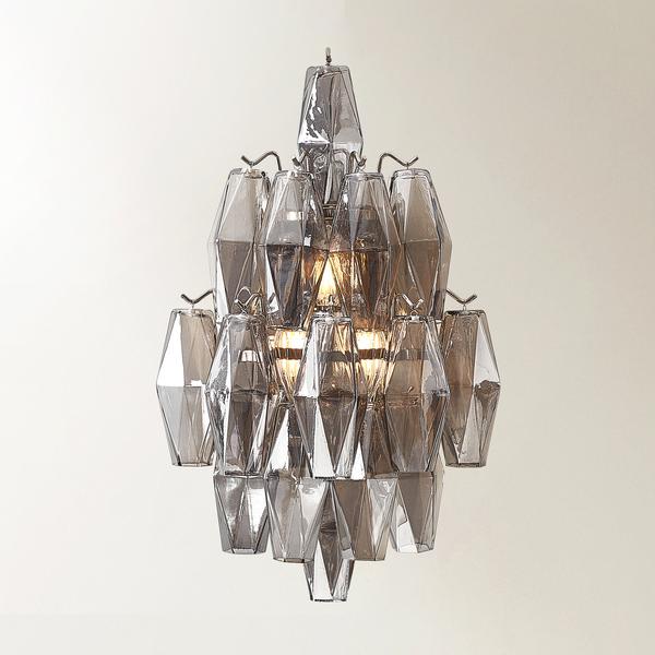 Cosima Glass Sconce 19.75" - Smoke