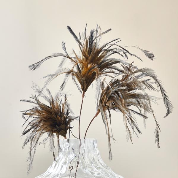 Dark Brown Feather Pick 23.5" - Set of 3