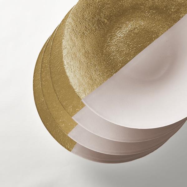 Gemini Dinnerware Sets - White and Gold