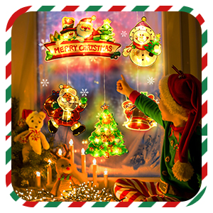 CHRISTMAS PRE-SALE 40%OFF NOW🎄Christmas Window Hanging Lights