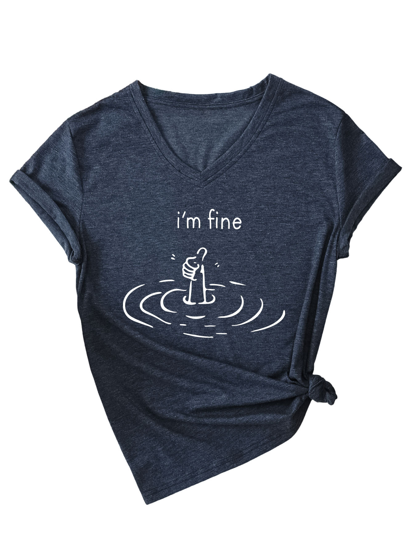 Women's I'm Fine Print T-Shirt