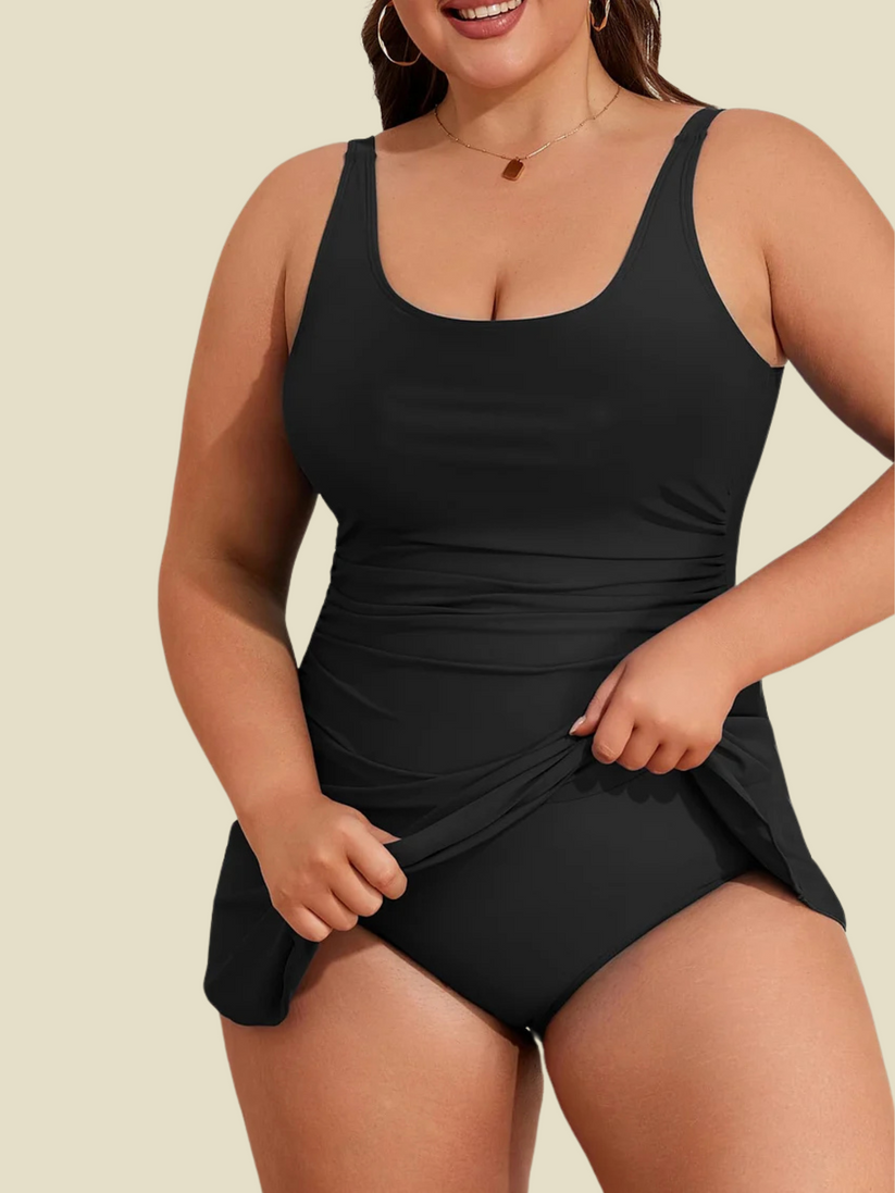 🩱2025 Summer Seaside Trend Swimwear👙Women's Tummy Control Slim Fit Plus Size One Piece Swimsuit