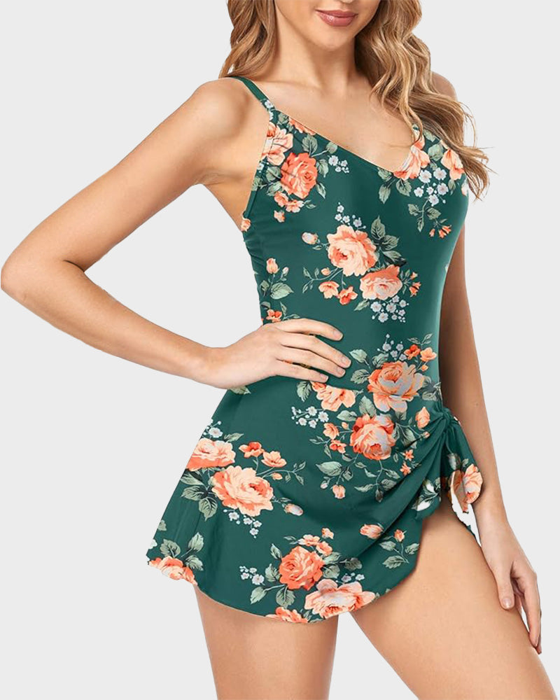 🩱2025 Summer Seaside Trend Swimwear👙Women's Tummy Control Slim Fit Plus Size One Piece Swimsuit