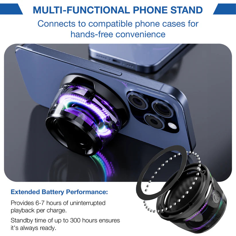 TEUVCTU™ – Stick, Shine & Sound with Waterproof Bass & RGB Glow