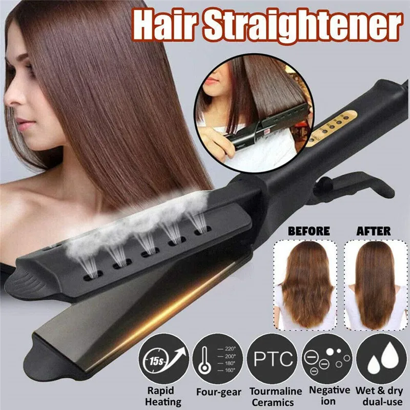 Last day 50% off🔥New Ceramic Tourmaline Ionic Wet and Dry Hair Straightener