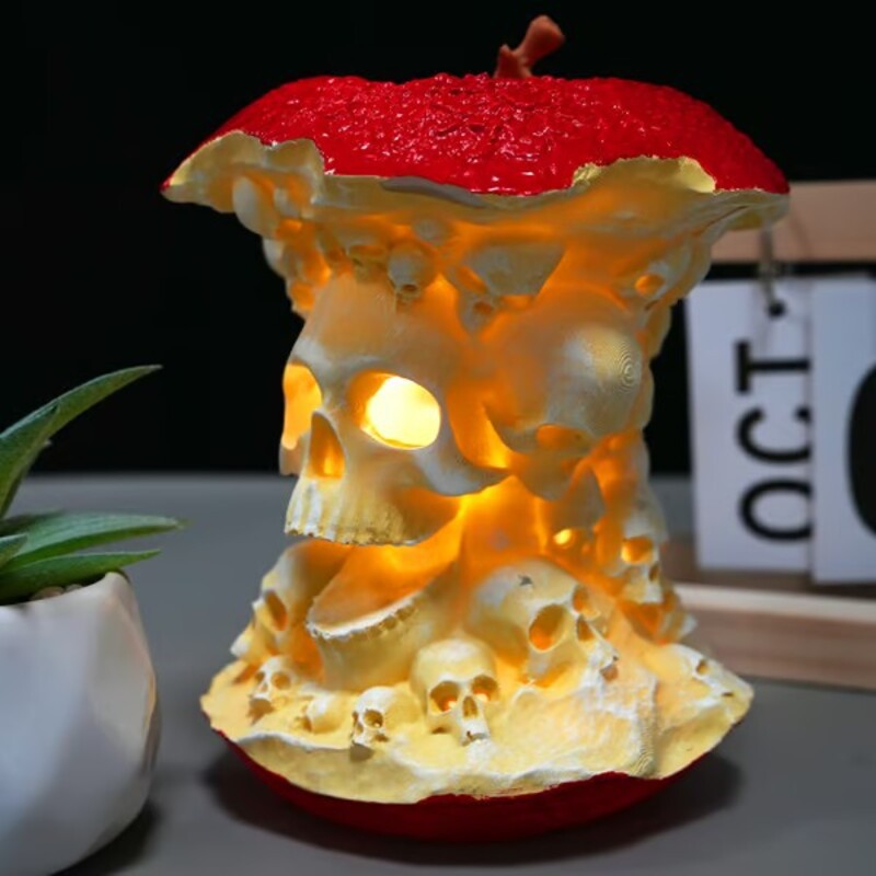 🎃Halloween Hot Sale 49% OFF💀Skull Apple Lamp🍎